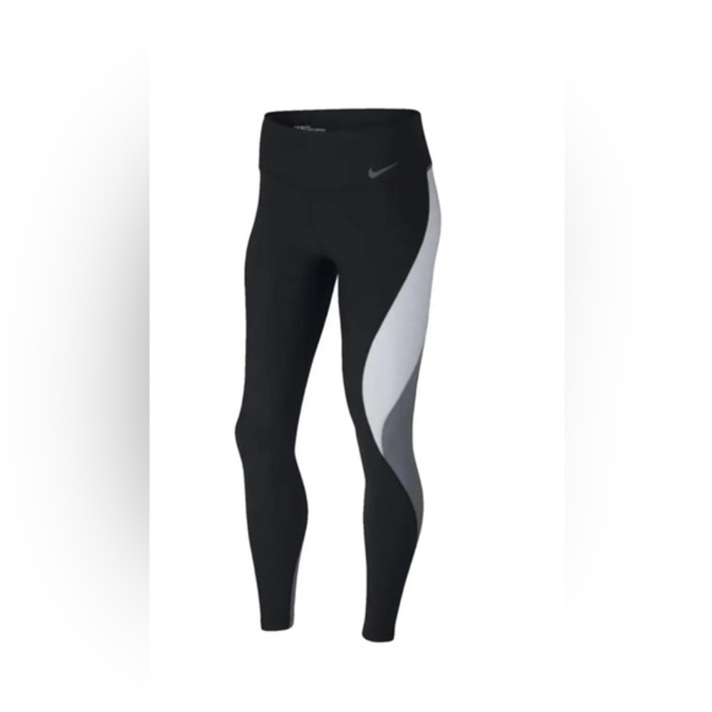 Nike Dri Fit Color Way Color Block Cropped Ankle Leggings